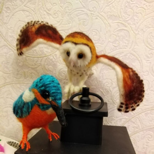 сухое валяние сова